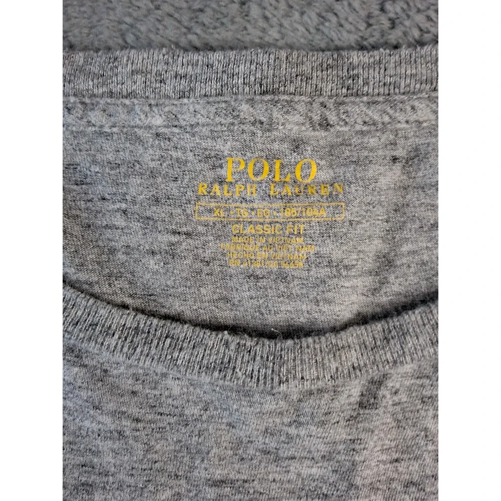 Polo Ralph Lauren Mens XL Classic Fit Long Sleeve T-Shirt Heather Gray Pony Logo